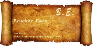 Brucker Emma névjegykártya